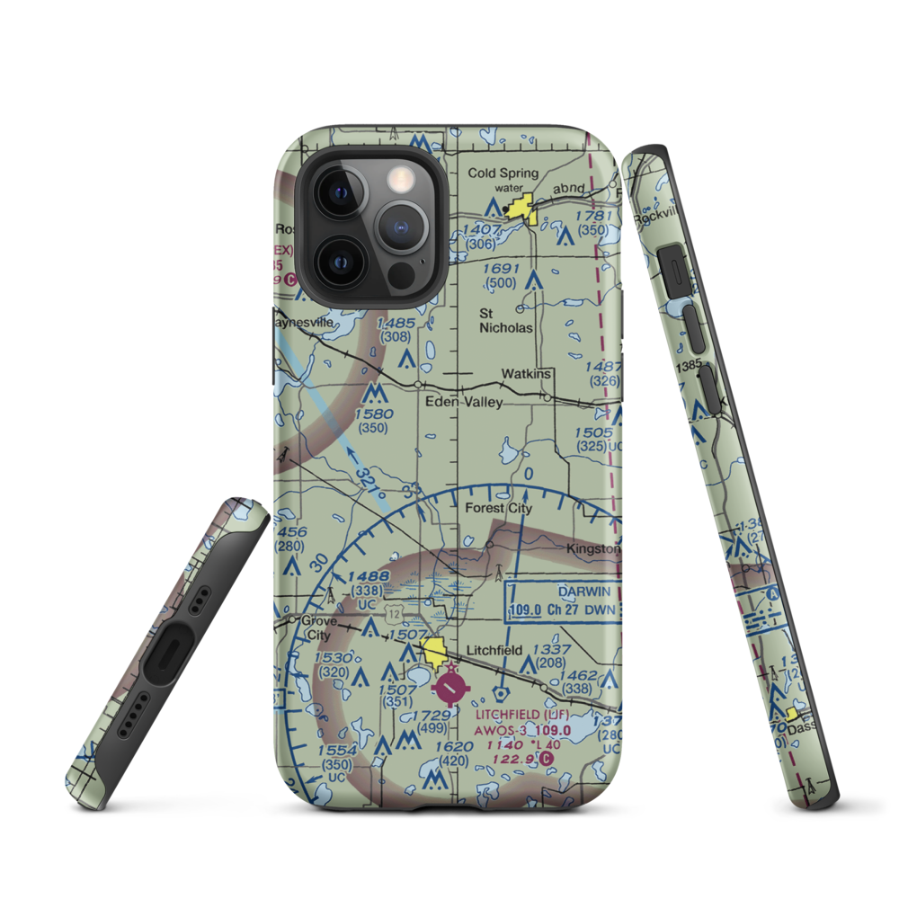 Tyler Farms Airport (15MN) VFR Sectional  Tough iPhone Case iPhone 12 Pro model shown