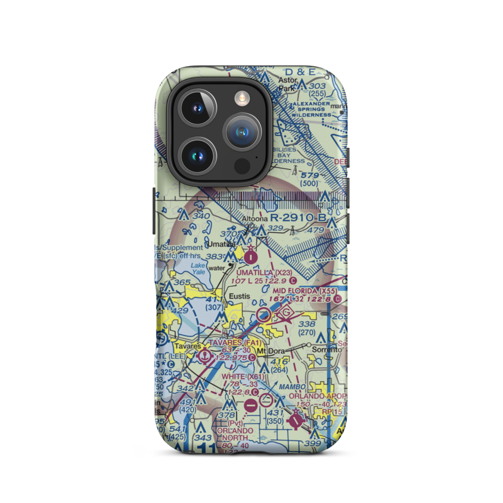Umatilla Municipal Airport (X23) VFR Sectional  Tough iPhone Case iPhone 16 Pro model shown