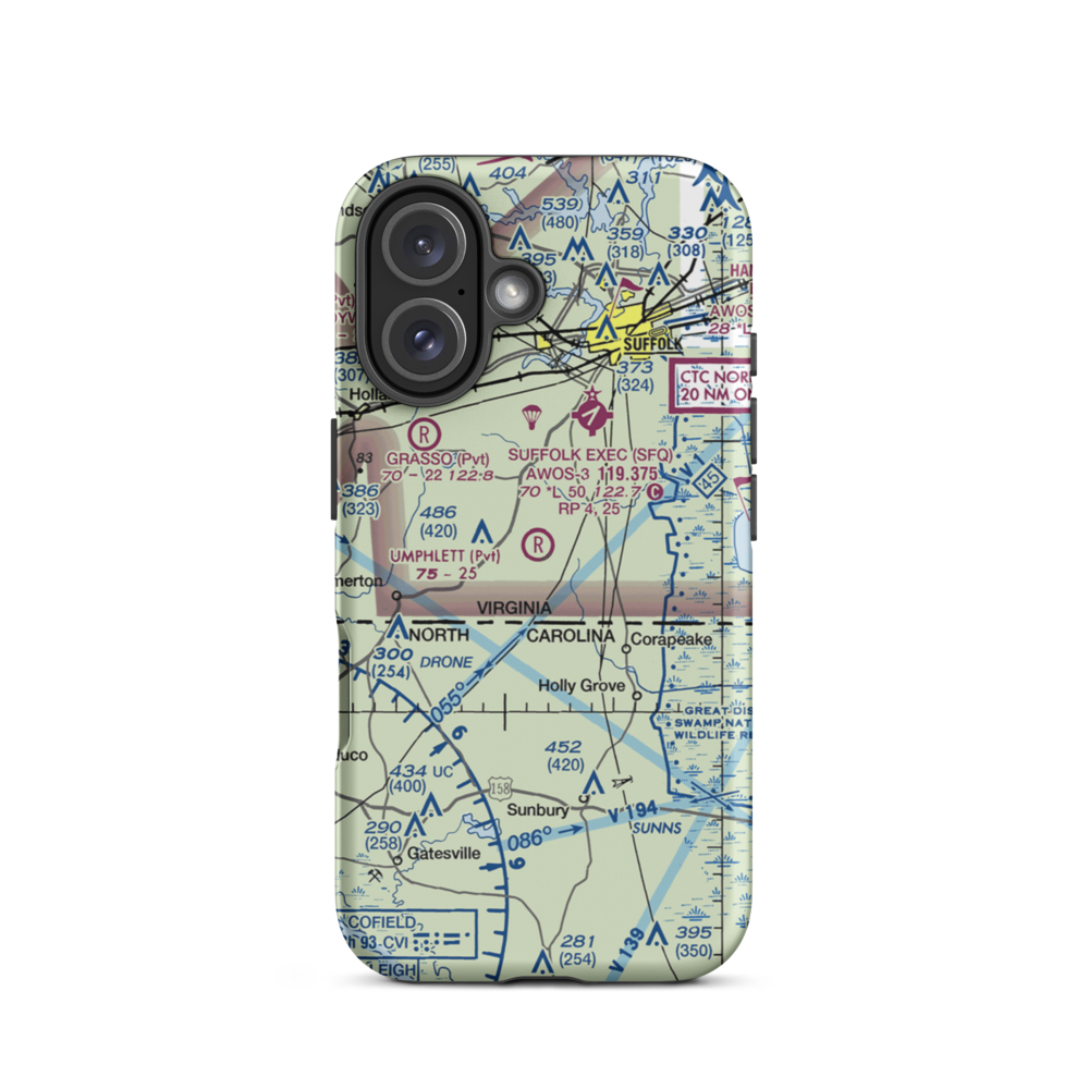 Umphlett Airstrip (VG37) VFR Sectional  Tough iPhone Case iPhone 16 model shown
