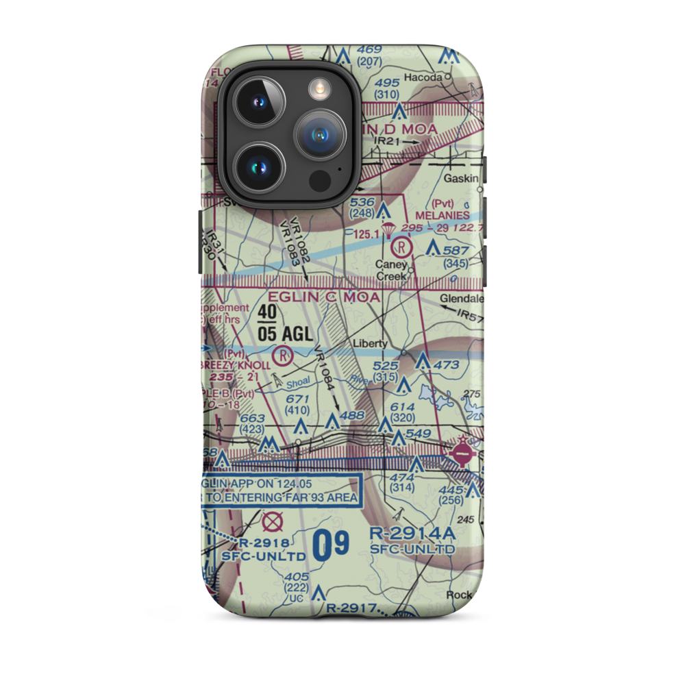Unicorn Place Airport (69FD) VFR Sectional  Tough iPhone Case iPhone 16 Pro Max model shown