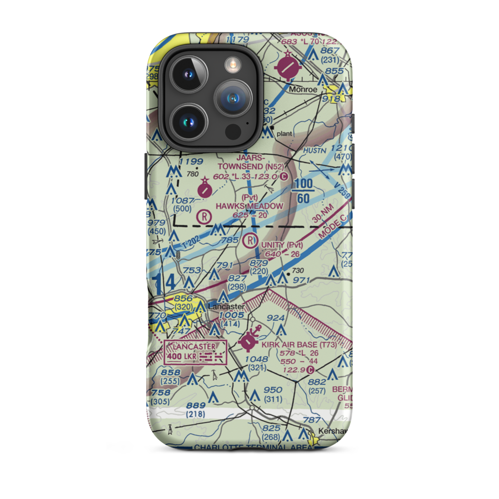 Unity Aerodrome (SC76) VFR Sectional  Tough iPhone Case iPhone 16 Pro Max model shown