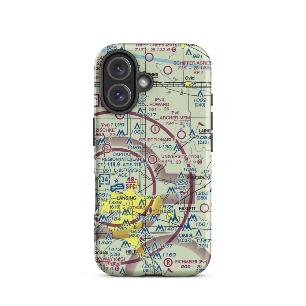 University Airpark (41G) VFR Sectional  Tough iPhone Case iPhone 16 model shown