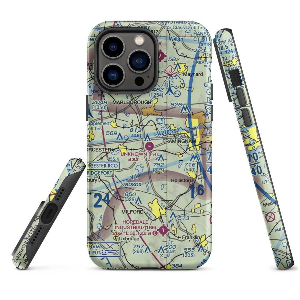 Unknown Field (1MA5) VFR Sectional  Tough iPhone Case iPhone 14 Pro Max model shown