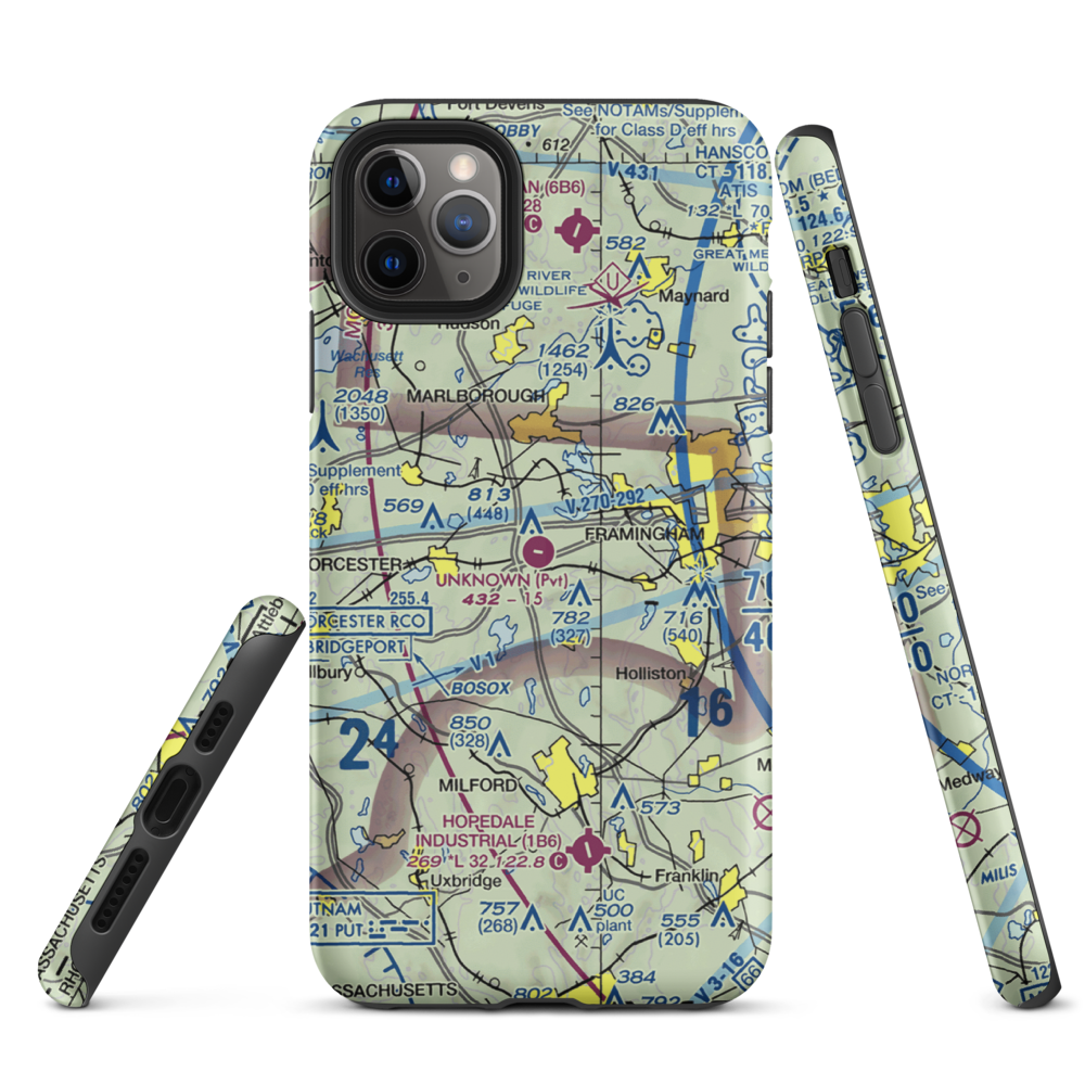 Unknown Field (1MA5) VFR Sectional  Tough iPhone Case iPhone 11 Pro Max model shown