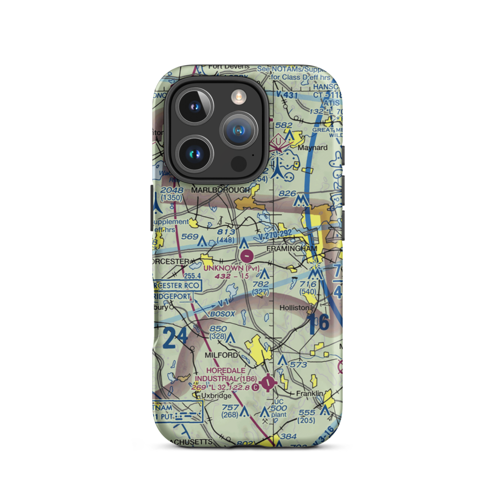 Unknown Field (1MA5) VFR Sectional  Tough iPhone Case iPhone 16 Pro model shown