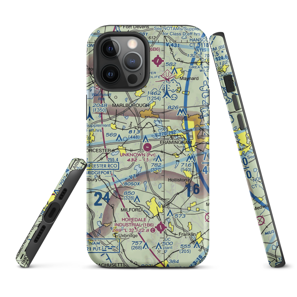 Unknown Field (1MA5) VFR Sectional  Tough iPhone Case iPhone 12 Pro Max model shown
