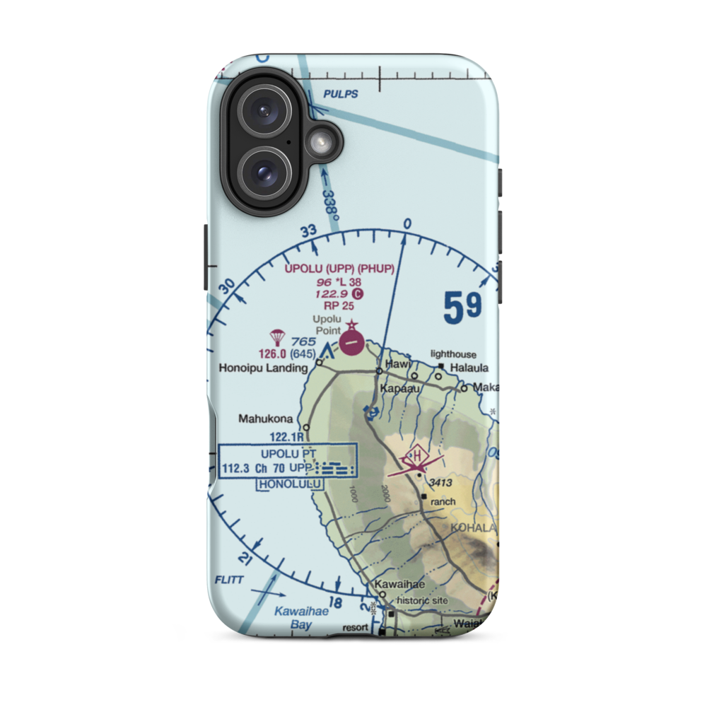 Upolu Airport (UPP) VFR Sectional  Tough iPhone Case iPhone 16 Plus model shown