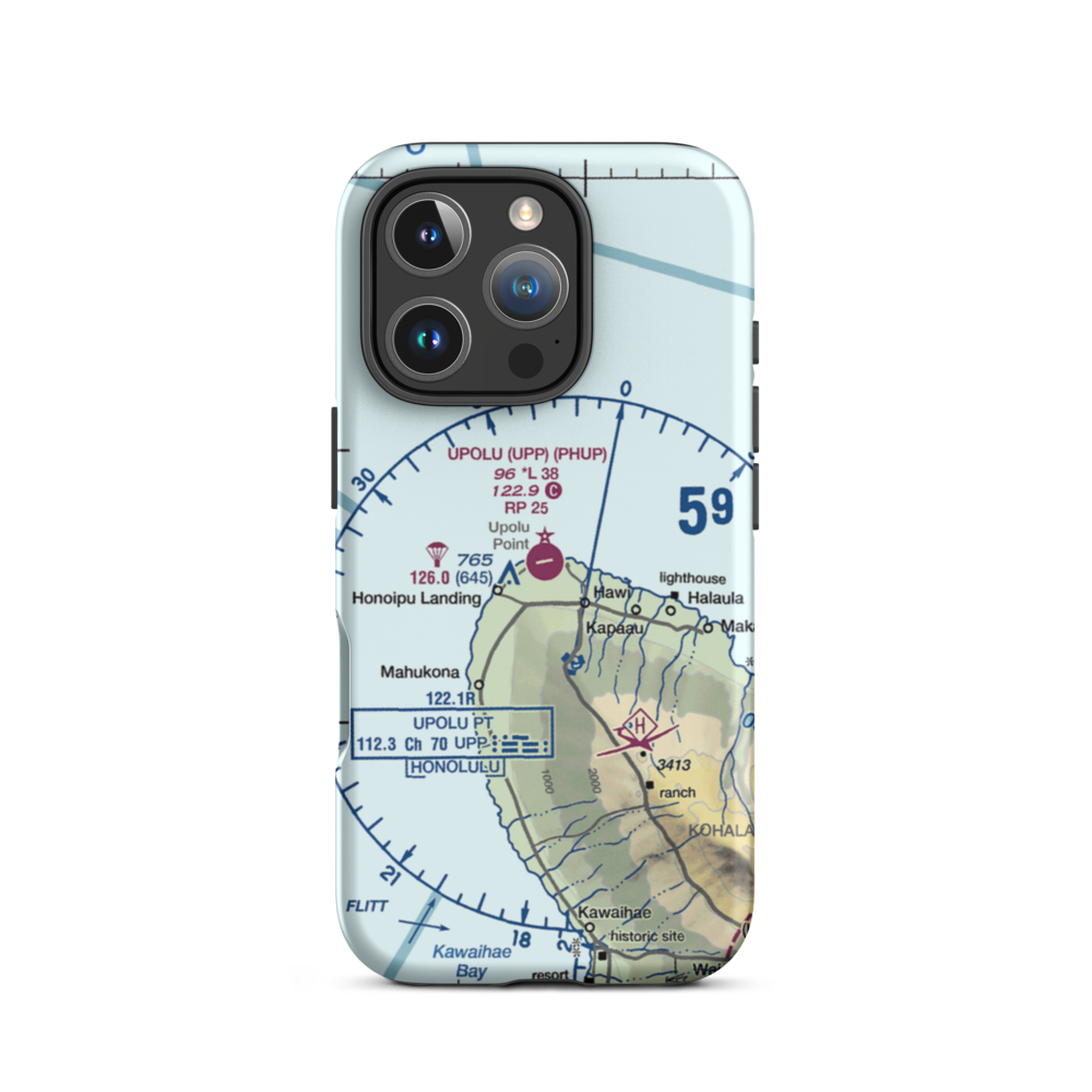 Upolu Airport (UPP) VFR Sectional  Tough iPhone Case iPhone 16 Pro model shown