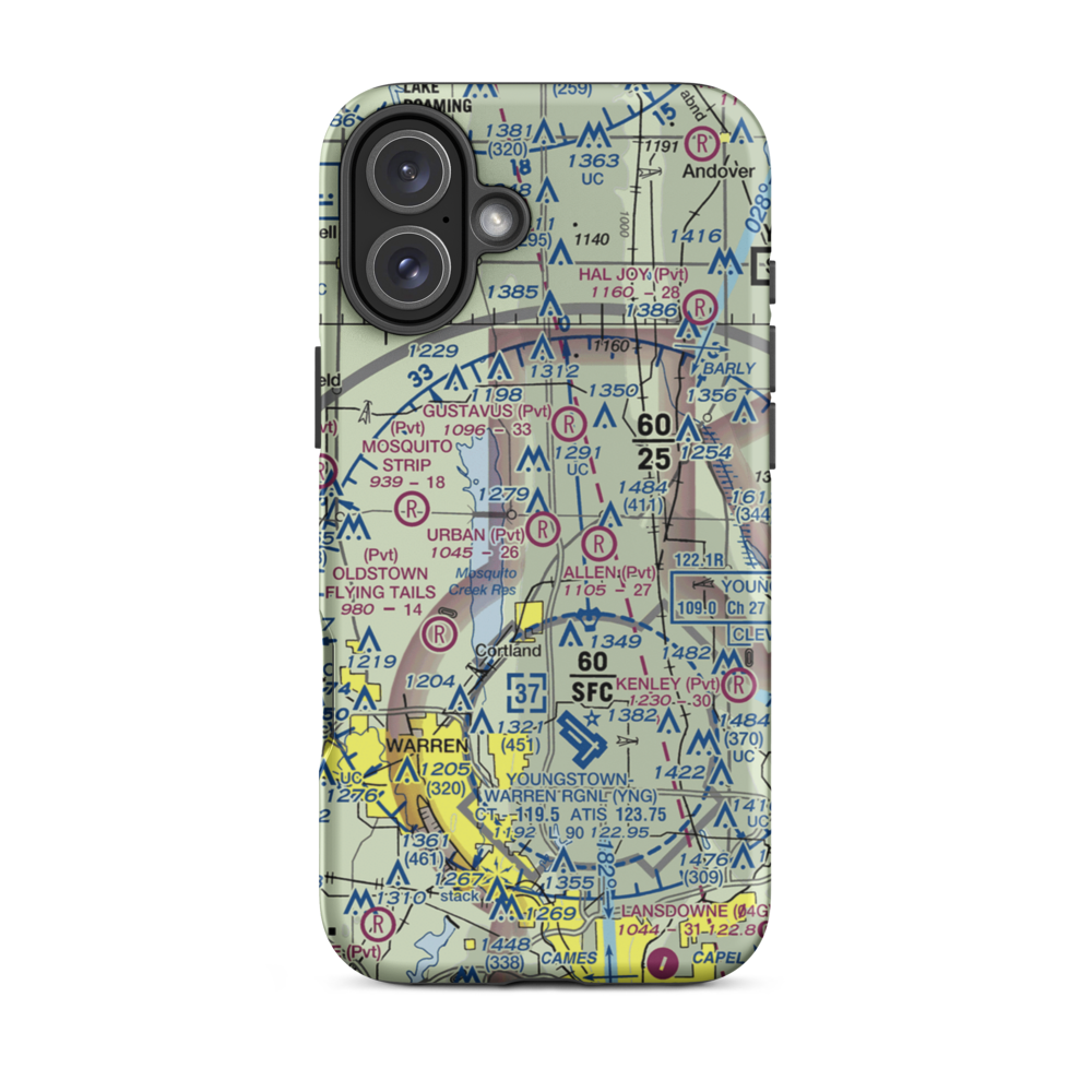 Urban Airport (8OH5) VFR Sectional  Tough iPhone Case iPhone 16 Plus model shown