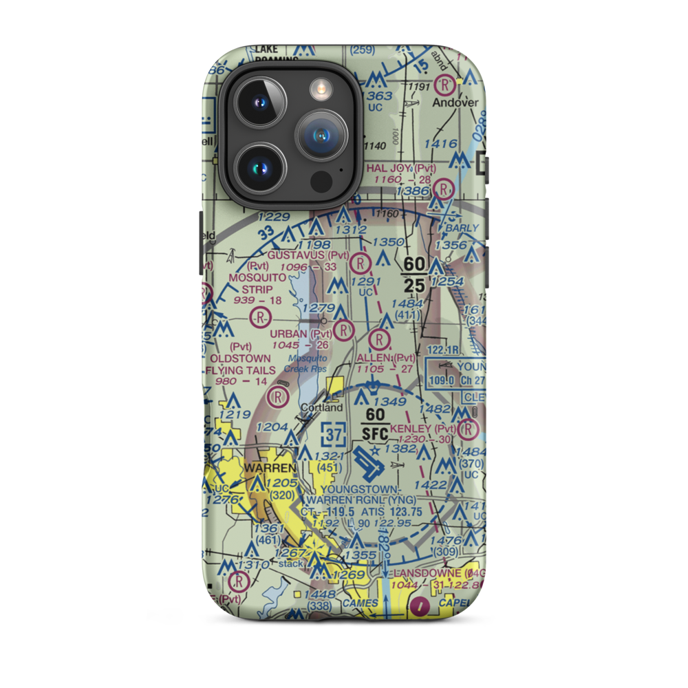 Urban Airport (8OH5) VFR Sectional  Tough iPhone Case iPhone 16 Pro Max model shown