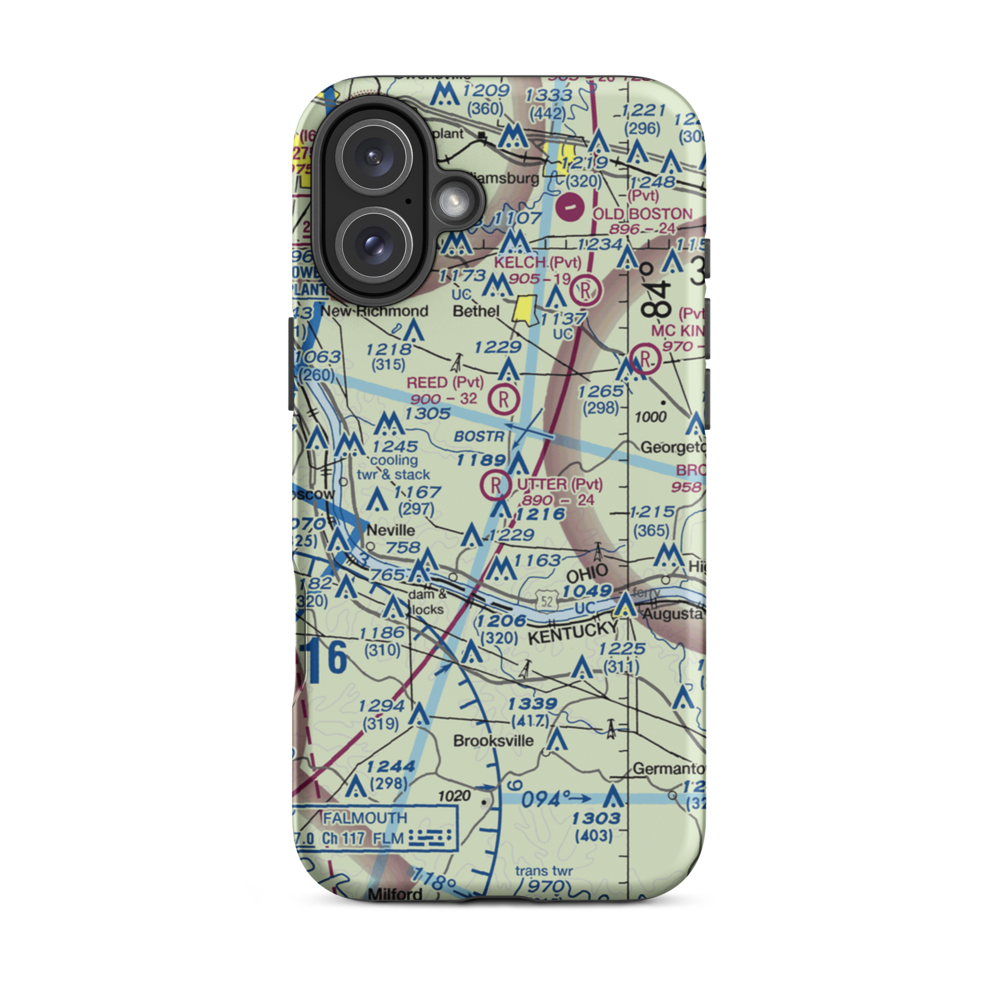 Utter Field (2OA7) VFR Sectional  Tough iPhone Case iPhone 16 Plus model shown