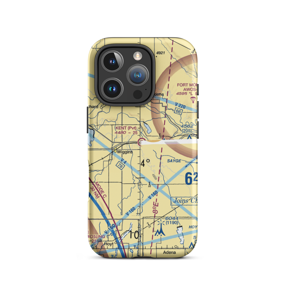 Vallery Airport (89CO) VFR Sectional  Tough iPhone Case iPhone 16 Pro model shown