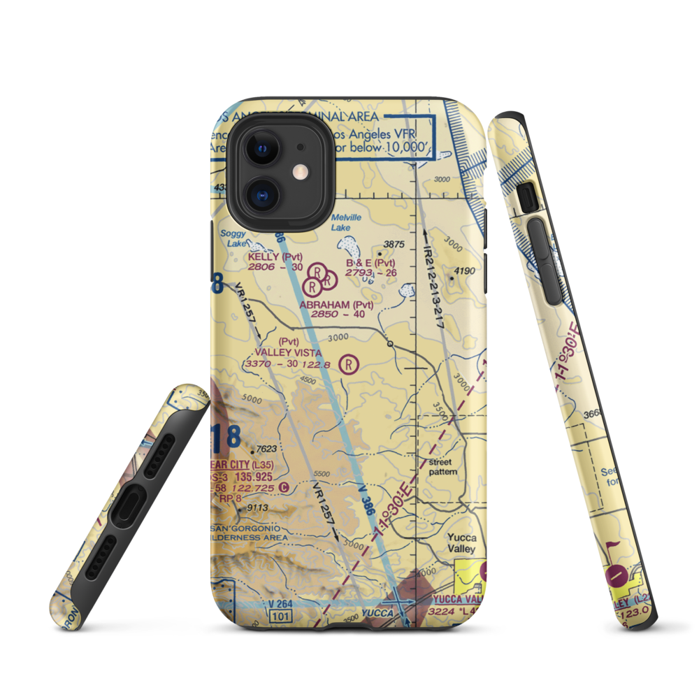 Valley Vista Airport (6CA5) VFR Sectional  Tough iPhone Case iPhone 11 model shown