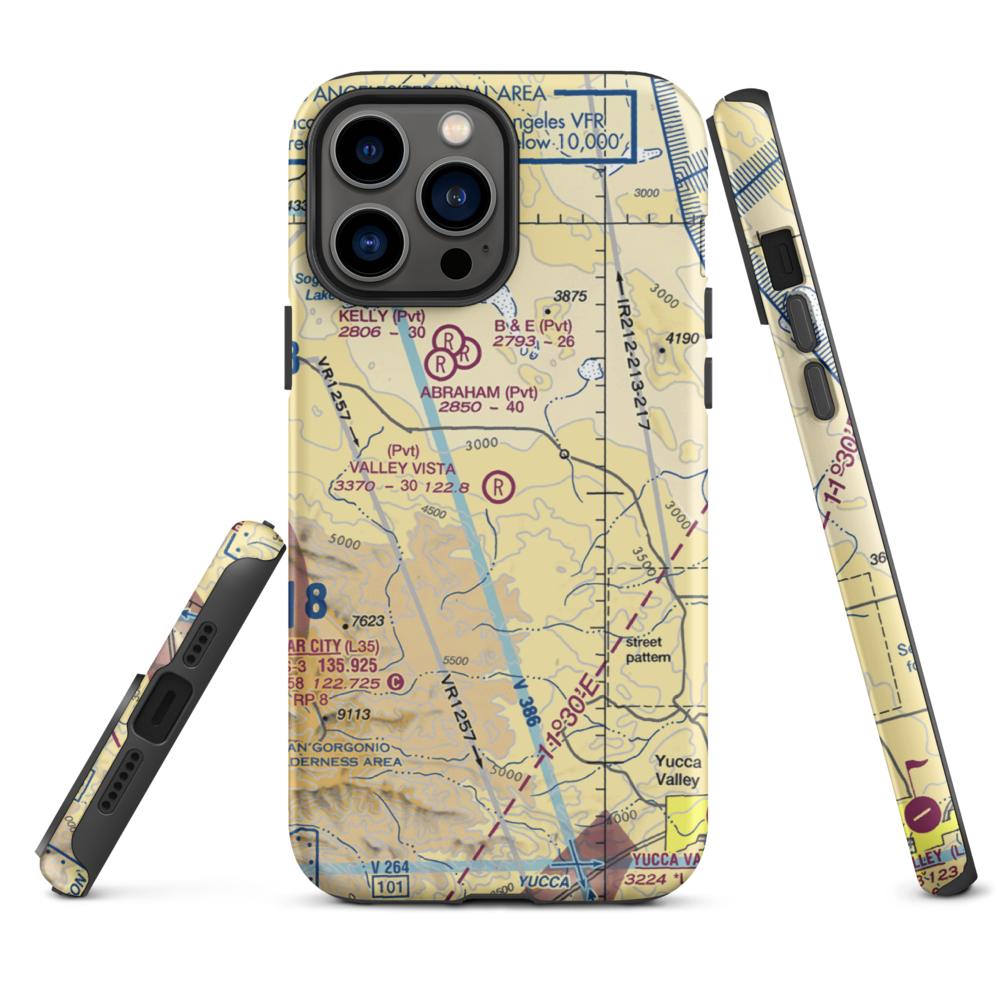 Valley Vista Airport (6CA5) VFR Sectional  Tough iPhone Case iPhone 13 Pro Max model shown