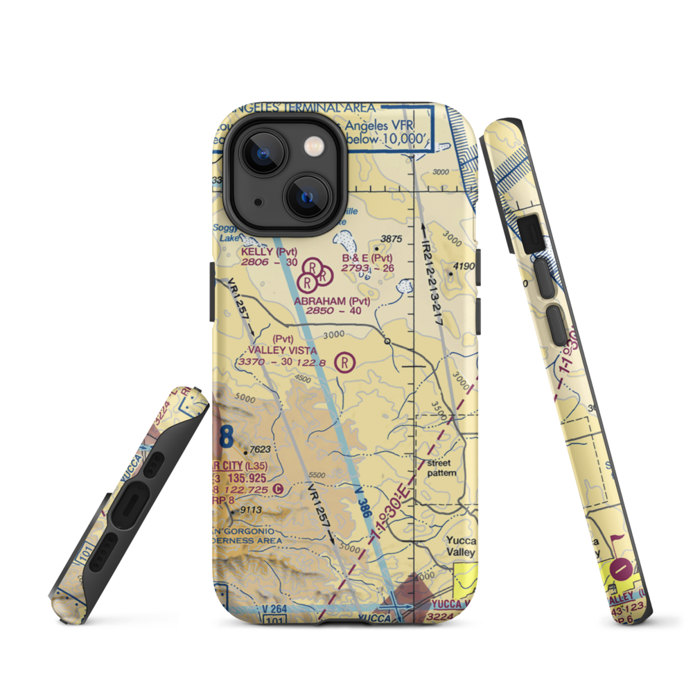 Valley Vista Airport (6CA5) VFR Sectional  Tough iPhone Case iPhone 14 model shown
