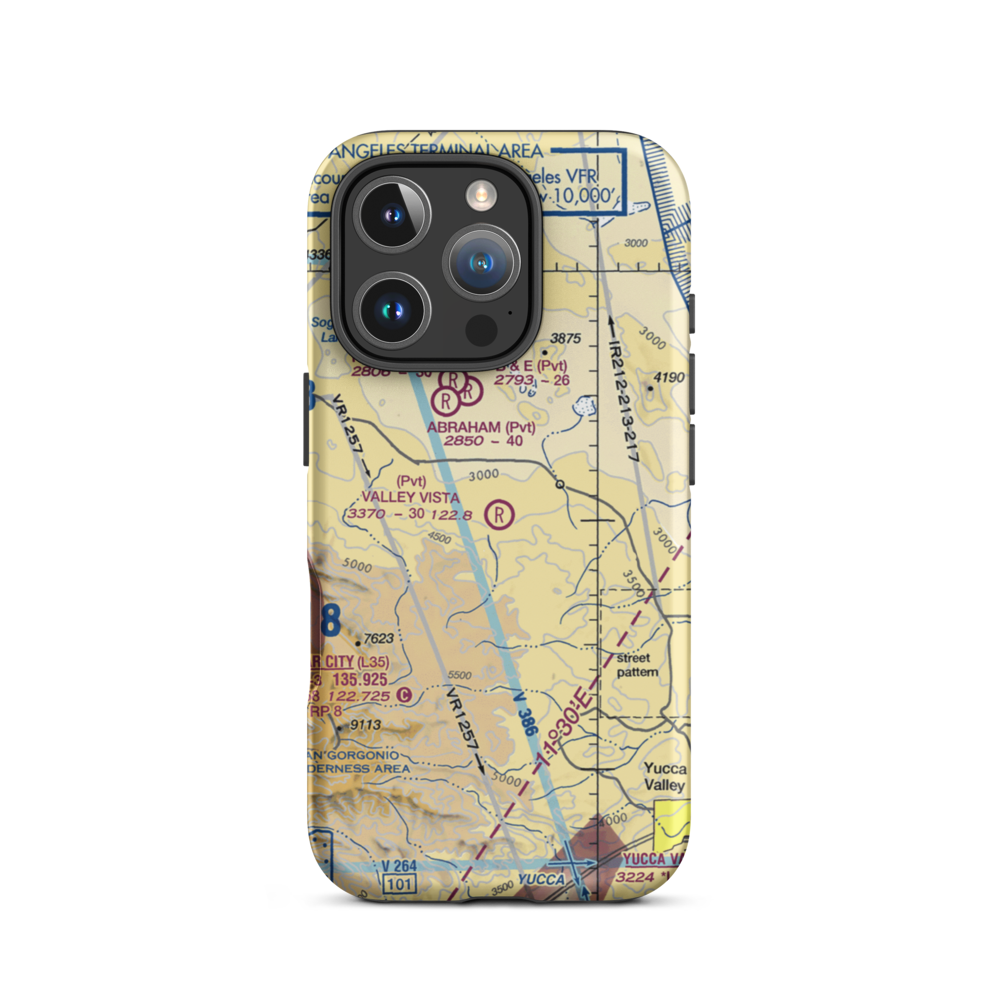 Valley Vista Airport (6CA5) VFR Sectional  Tough iPhone Case iPhone 16 Pro model shown