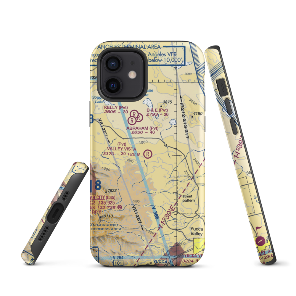 Valley Vista Airport (6CA5) VFR Sectional  Tough iPhone Case iPhone 12 model shown