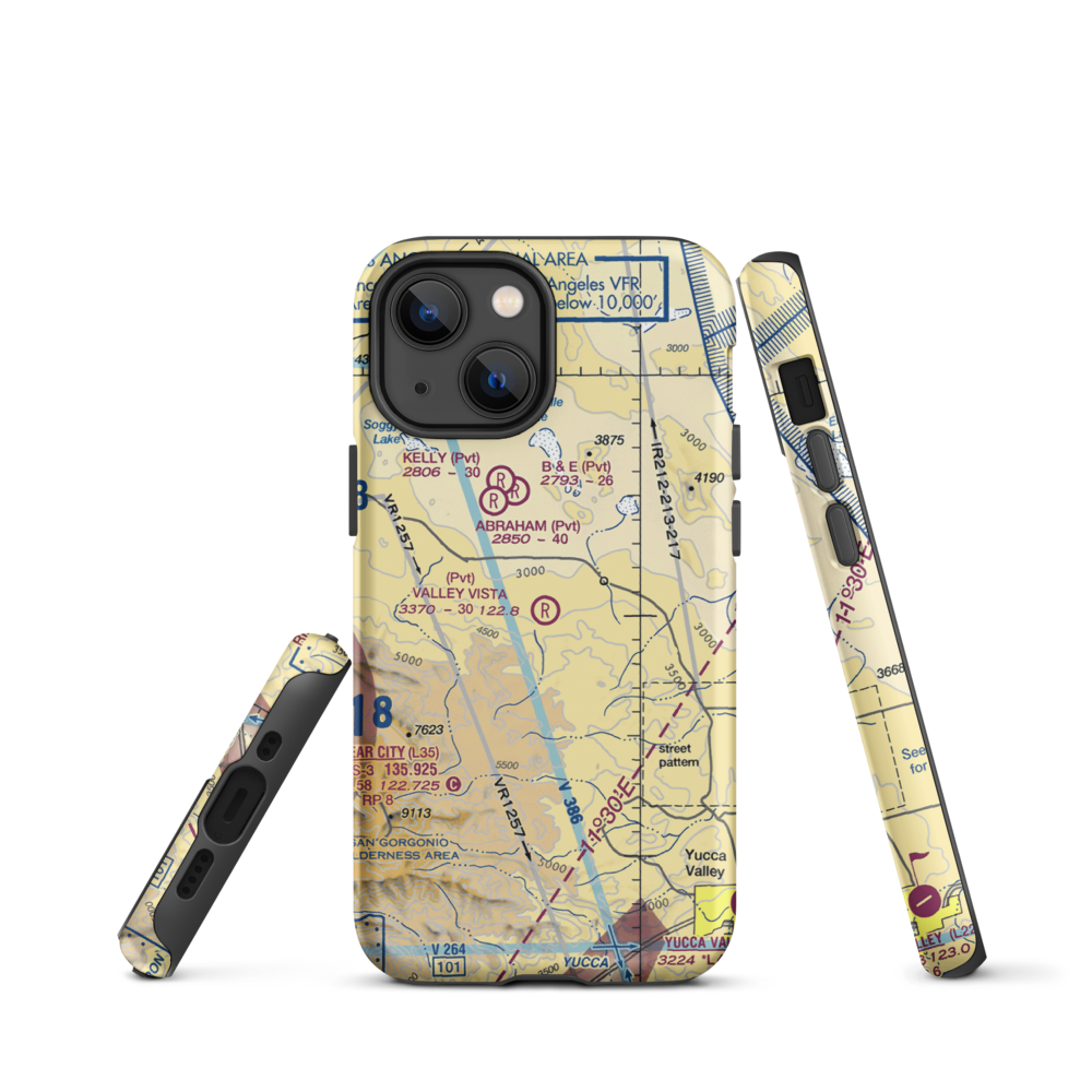 Valley Vista Airport (6CA5) VFR Sectional  Tough iPhone Case iPhone 13 mini model shown