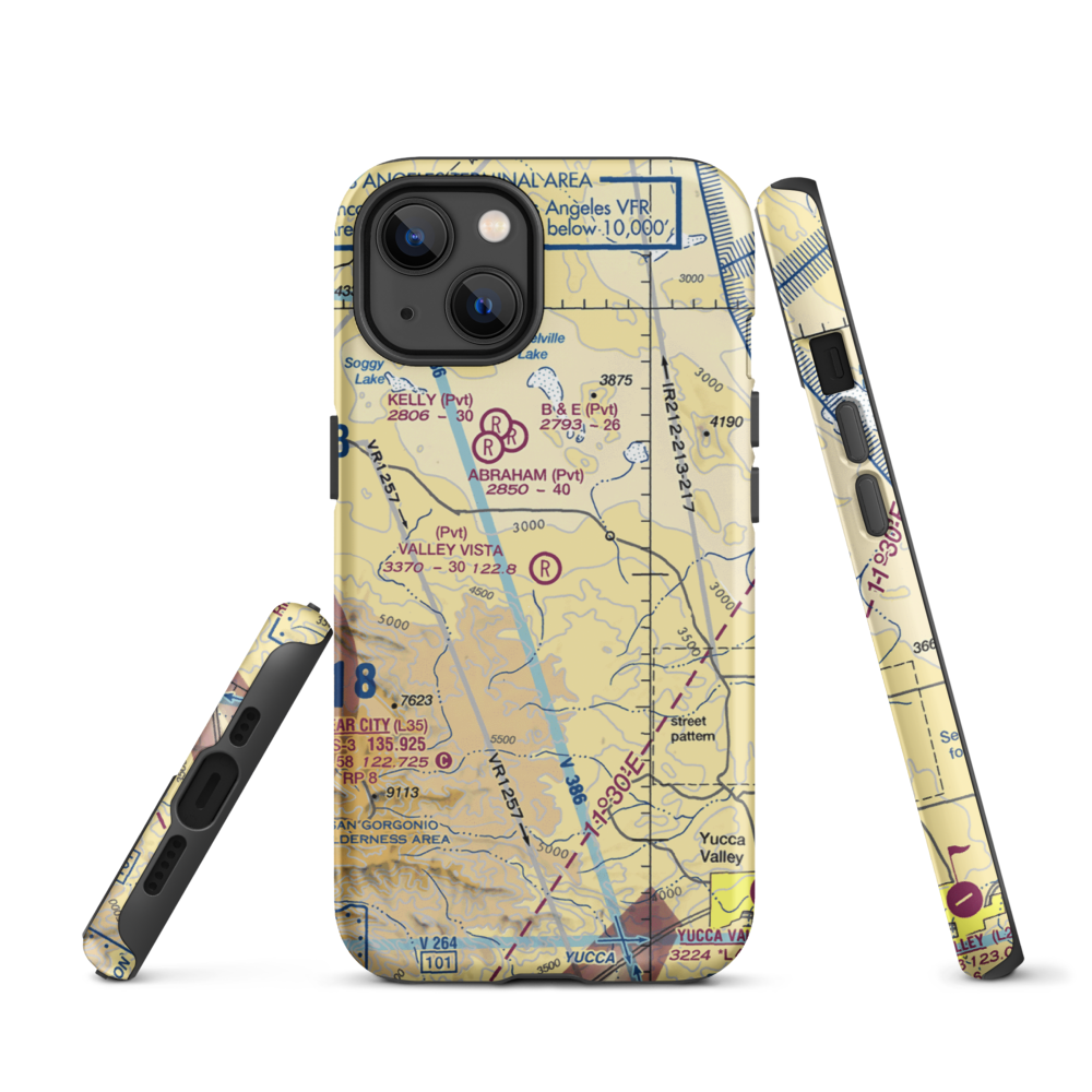 Valley Vista Airport (6CA5) VFR Sectional  Tough iPhone Case iPhone 13 model shown