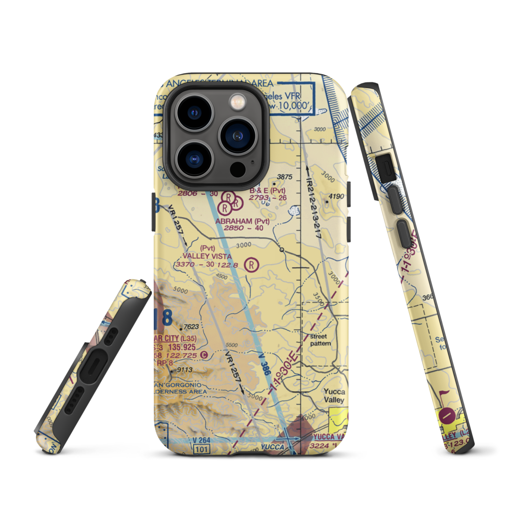 Valley Vista Airport (6CA5) VFR Sectional  Tough iPhone Case iPhone 13 Pro model shown