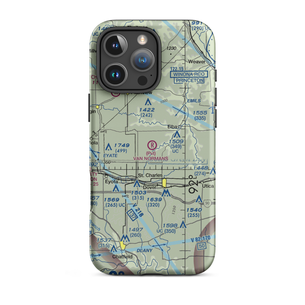 Van Norman's Airport (2MN6) VFR Sectional  Tough iPhone Case iPhone 16 Pro Max model shown
