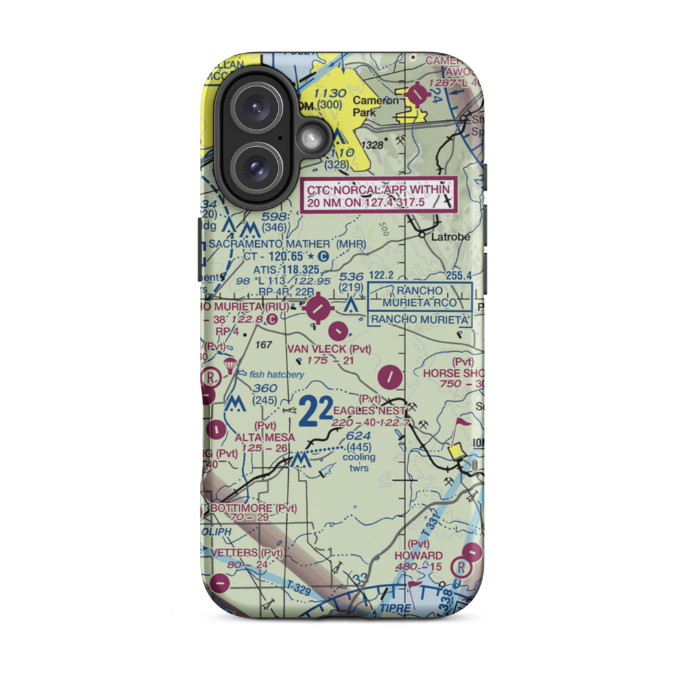 Van Vleck Airport (57CN) VFR Sectional  Tough iPhone Case iPhone 16 Plus model shown