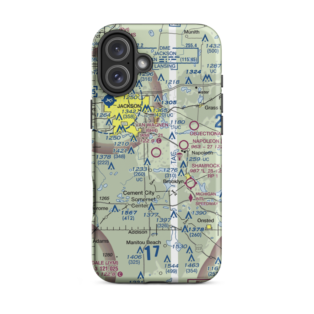 Van Wagnen Airport (6H4) VFR Sectional  Tough iPhone Case iPhone 16 Plus model shown