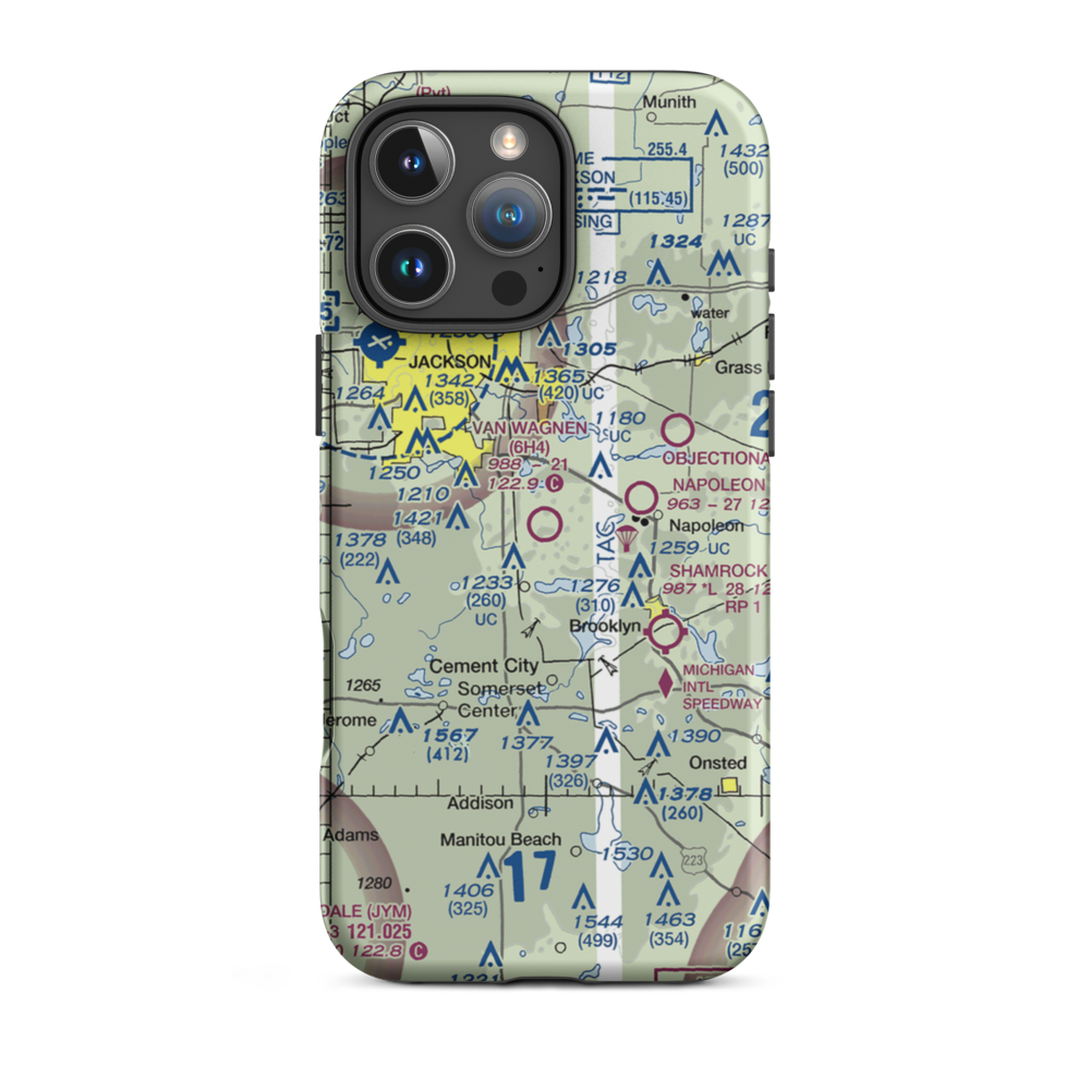 Van Wagnen Airport (6H4) VFR Sectional  Tough iPhone Case iPhone 16 Pro Max model shown