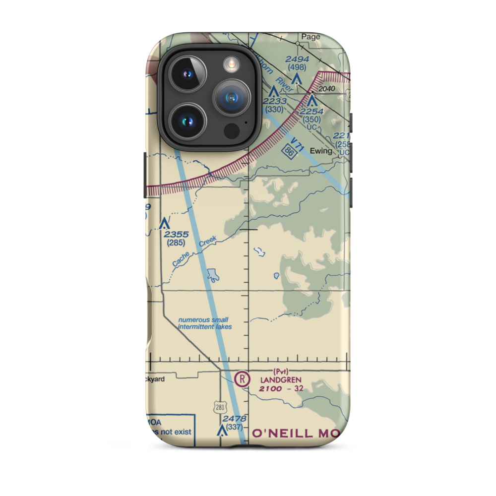 Vandersnick Airport (41NE) VFR Sectional  Tough iPhone Case iPhone 16 Pro Max model shown