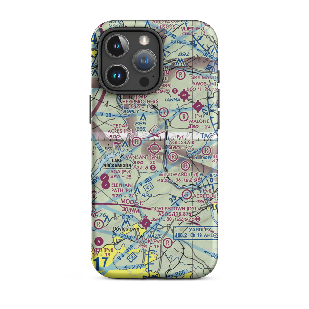 Vansant Airport (9N1) VFR Sectional  Tough iPhone Case iPhone 16 Pro Max model shown