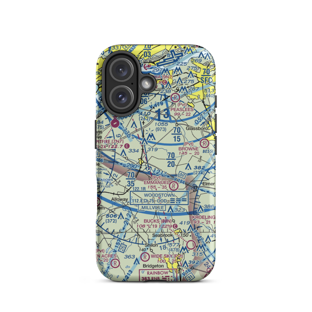 Var-Sky Airport (JY08) VFR Sectional  Tough iPhone Case iPhone 16 model shown
