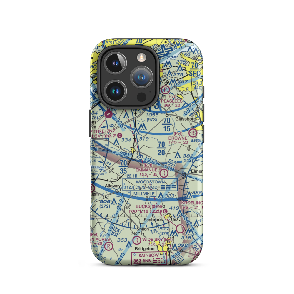 Var-Sky Airport (JY08) VFR Sectional  Tough iPhone Case iPhone 16 Pro model shown