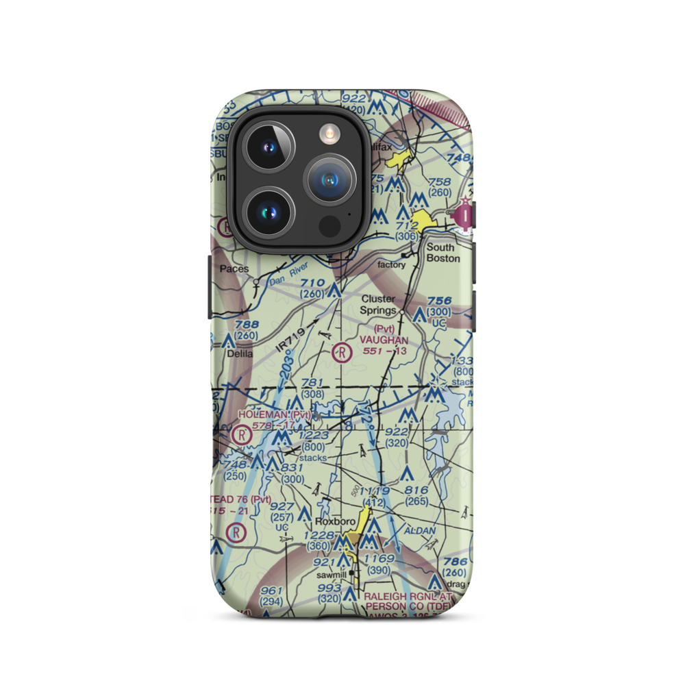 Vaughan Airport (00VA) VFR Sectional  Tough iPhone Case iPhone 16 Pro model shown