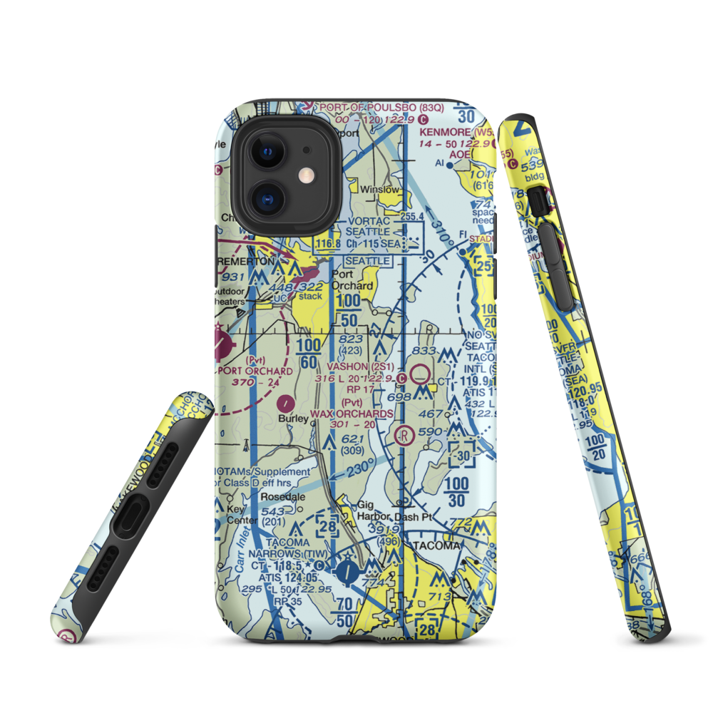 Vaughan Ranch Airfield (WN13) VFR Sectional  Tough iPhone Case iPhone 11 model shown