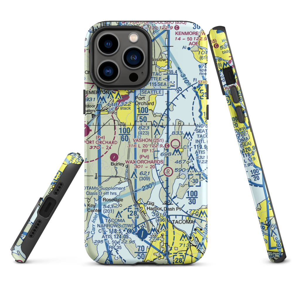 Vaughan Ranch Airfield (WN13) VFR Sectional  Tough iPhone Case iPhone 13 Pro Max model shown