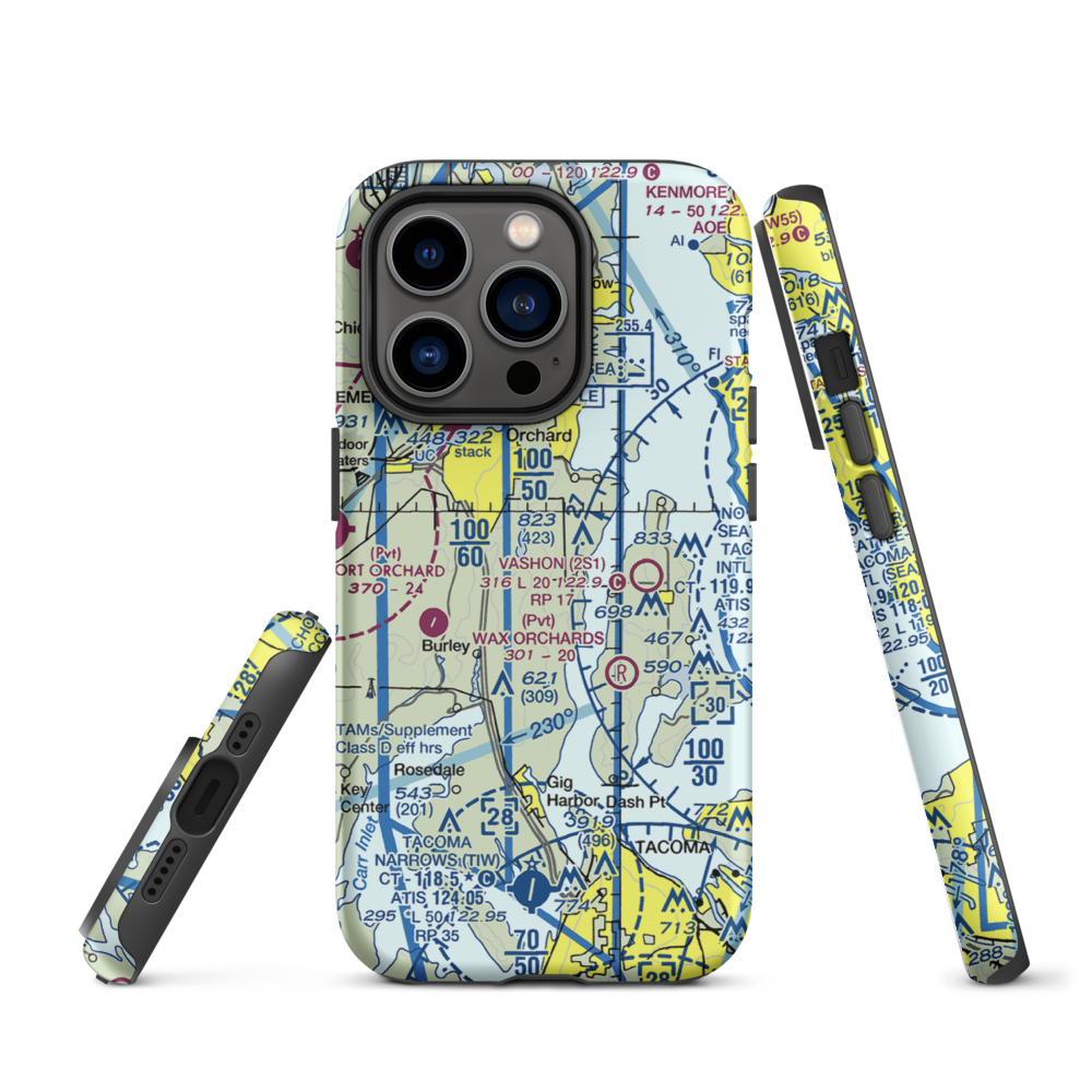 Vaughan Ranch Airfield (WN13) VFR Sectional  Tough iPhone Case iPhone 14 Pro model shown