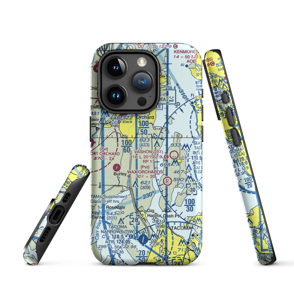 Vaughan Ranch Airfield (WN13) VFR Sectional  Tough iPhone Case iPhone 15 Pro model shown