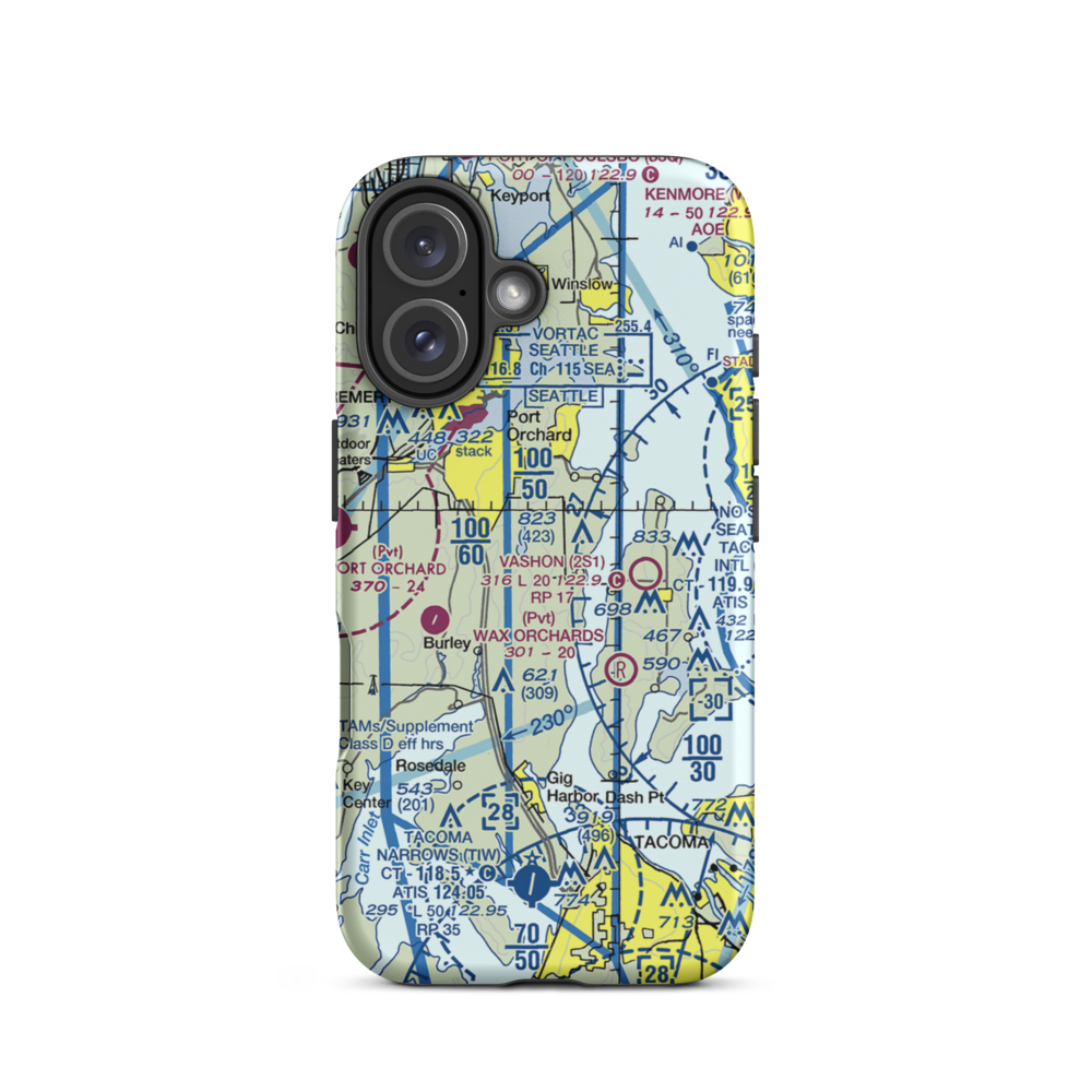 Vaughan Ranch Airfield (WN13) VFR Sectional  Tough iPhone Case iPhone 16 model shown