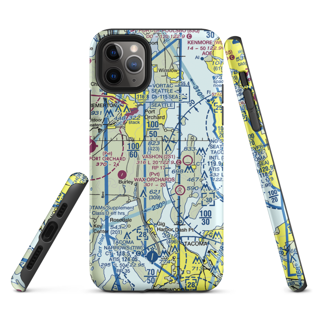Vaughan Ranch Airfield (WN13) VFR Sectional  Tough iPhone Case iPhone 11 Pro Max model shown