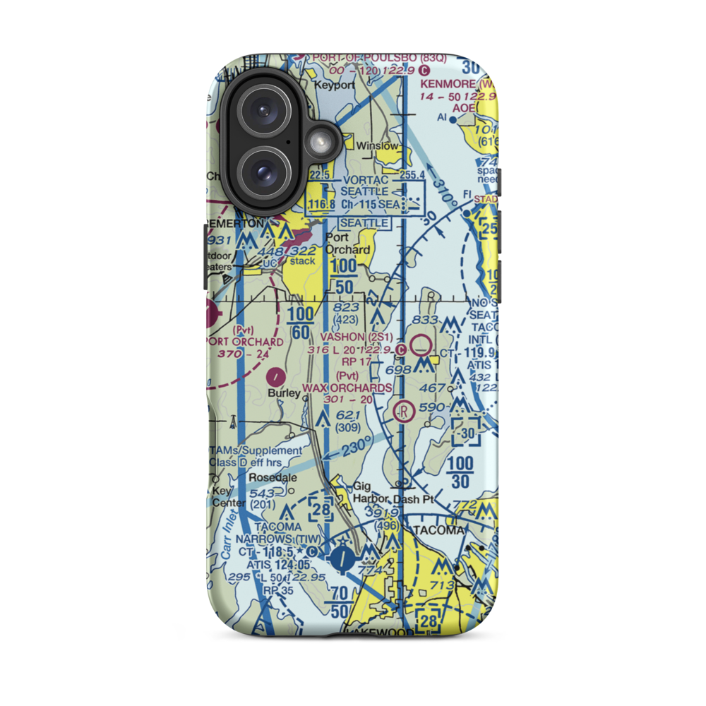 Vaughan Ranch Airfield (WN13) VFR Sectional  Tough iPhone Case iPhone 16 Plus model shown