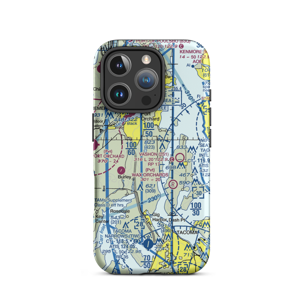 Vaughan Ranch Airfield (WN13) VFR Sectional  Tough iPhone Case iPhone 16 Pro model shown