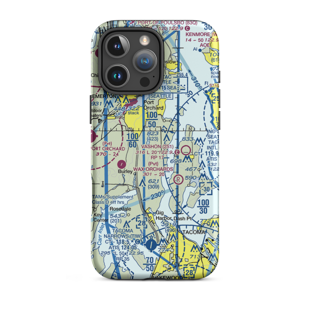 Vaughan Ranch Airfield (WN13) VFR Sectional  Tough iPhone Case iPhone 16 Pro Max model shown
