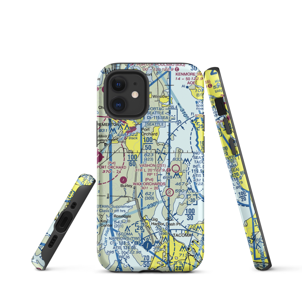 Vaughan Ranch Airfield (WN13) VFR Sectional  Tough iPhone Case iPhone 12 mini model shown