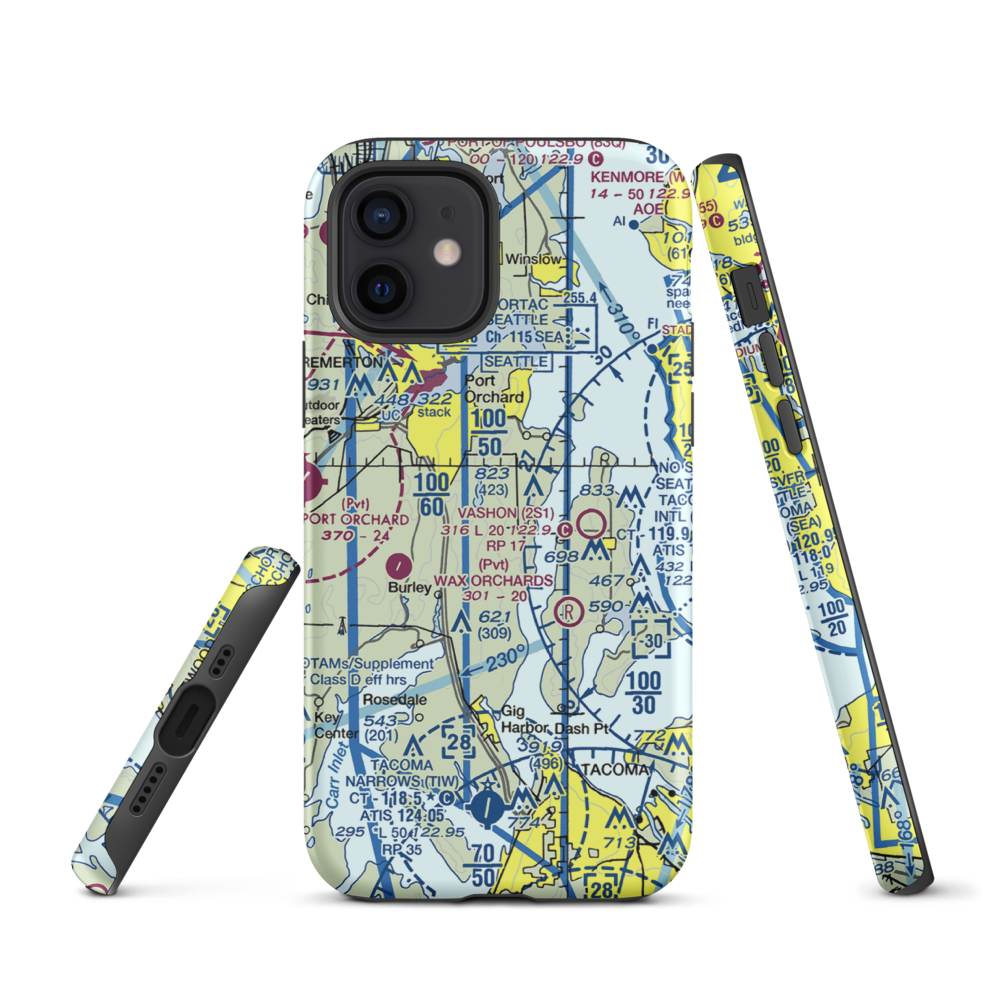Vaughan Ranch Airfield (WN13) VFR Sectional  Tough iPhone Case iPhone 12 model shown