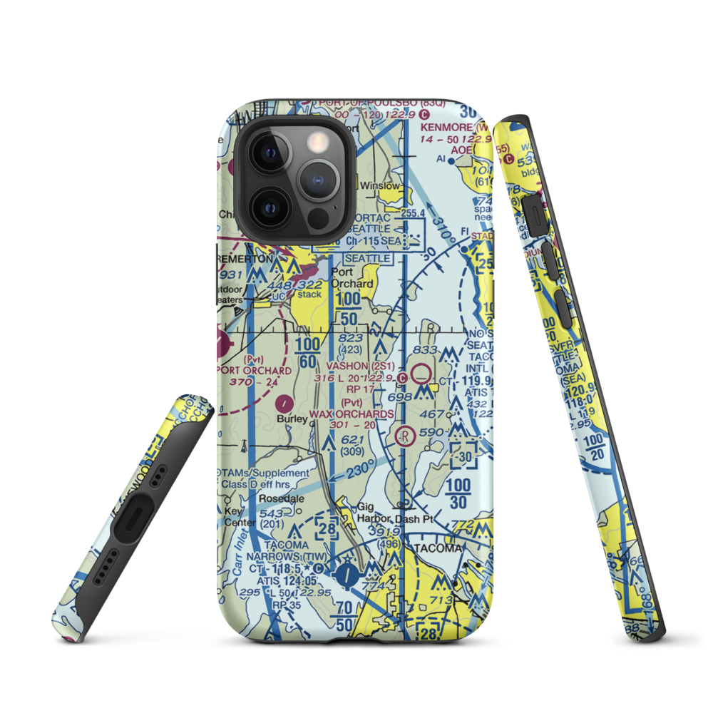 Vaughan Ranch Airfield (WN13) VFR Sectional  Tough iPhone Case iPhone 12 Pro model shown