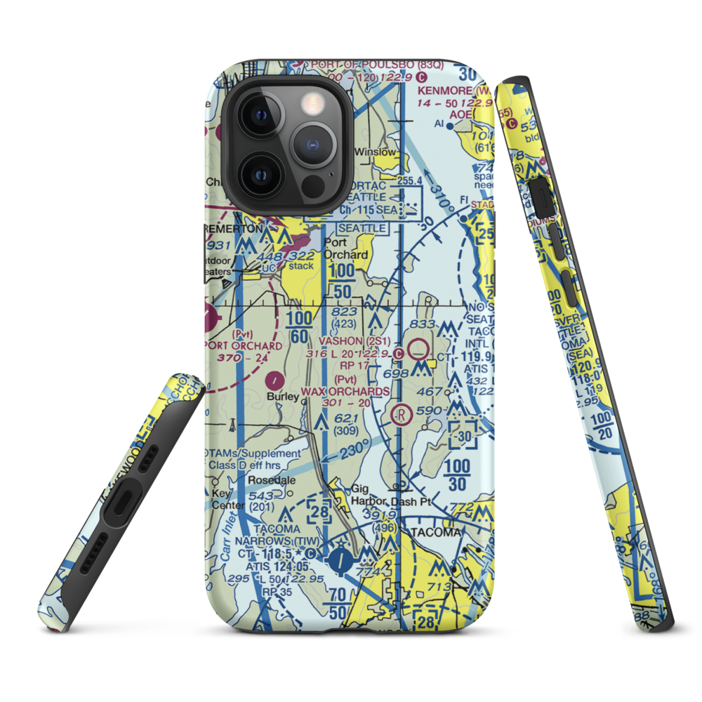 Vaughan Ranch Airfield (WN13) VFR Sectional  Tough iPhone Case iPhone 12 Pro Max model shown