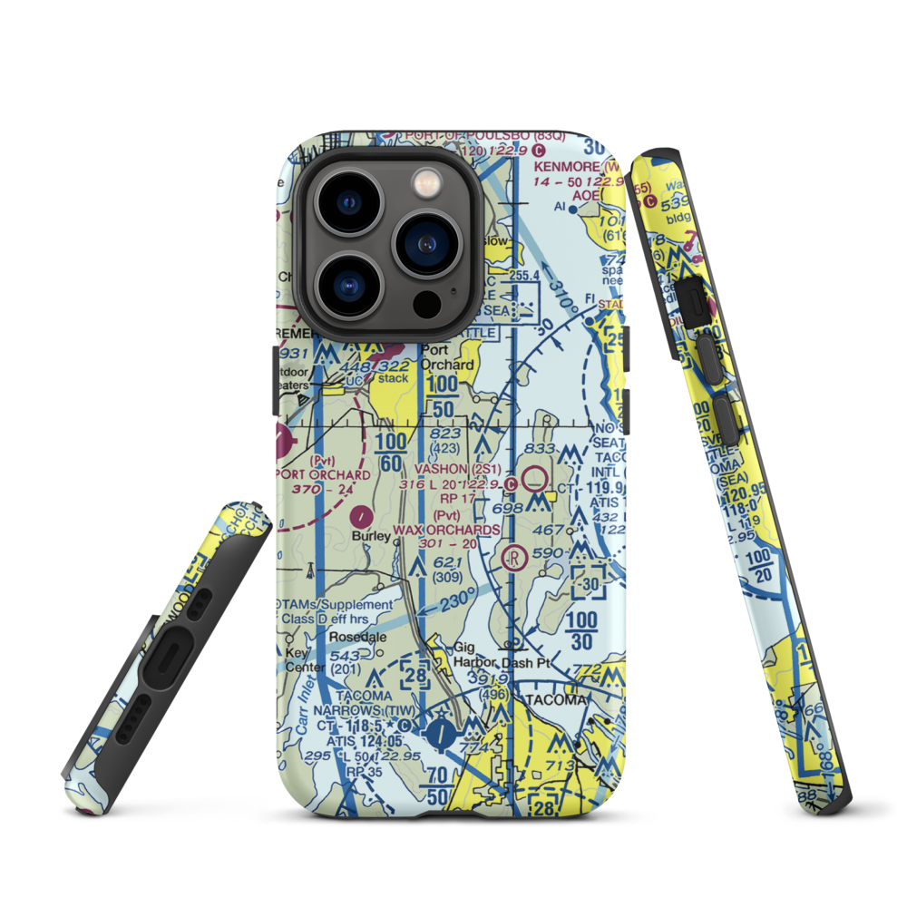 Vaughan Ranch Airfield (WN13) VFR Sectional  Tough iPhone Case iPhone 13 Pro model shown
