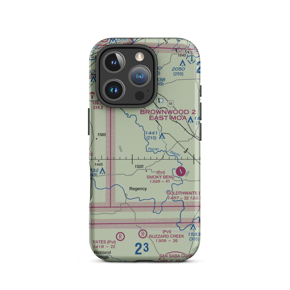 Vaughan Ranch Airport (TA89) VFR Sectional  Tough iPhone Case iPhone 16 Pro model shown