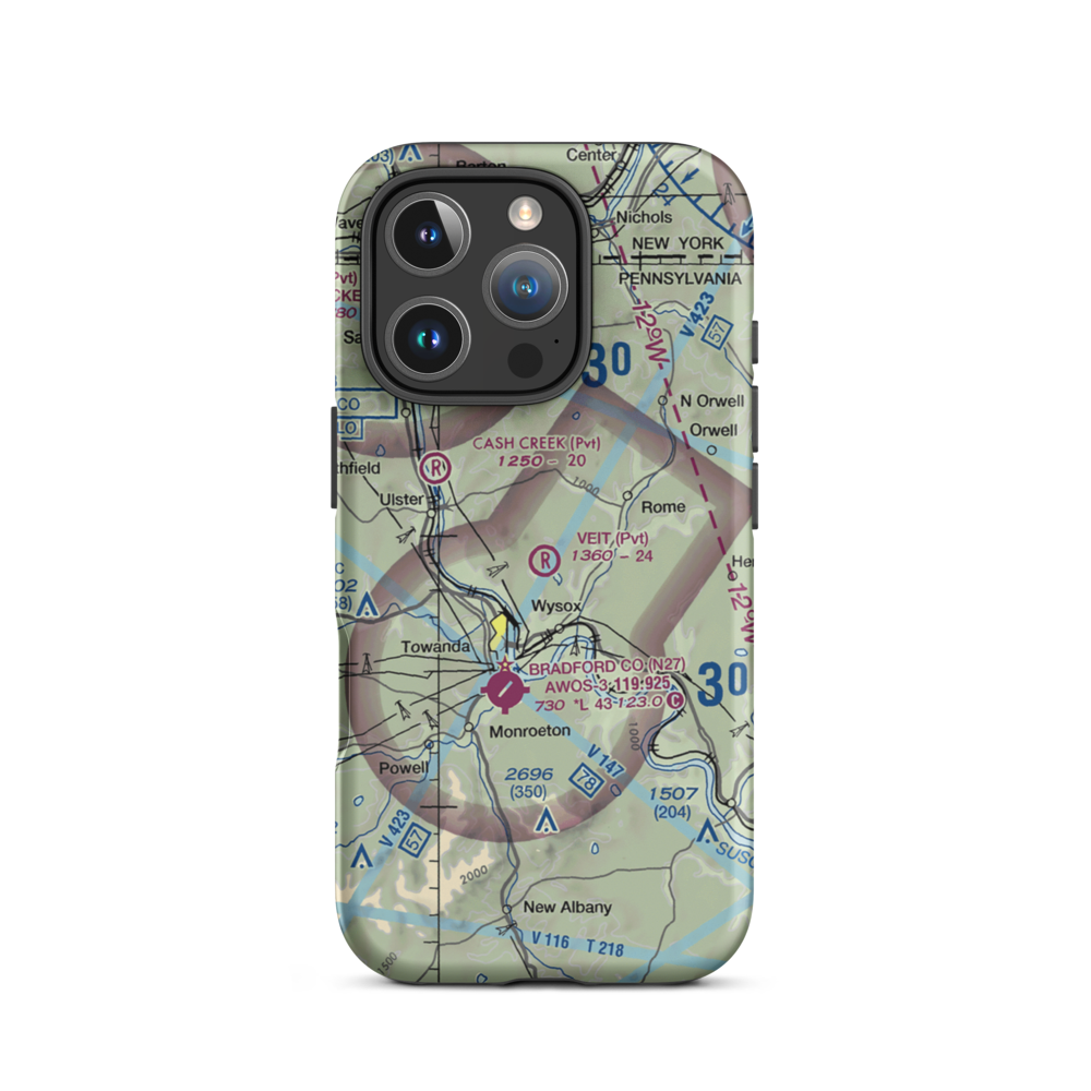 Veit Airport (9PN7) VFR Sectional  Tough iPhone Case iPhone 16 Pro model shown