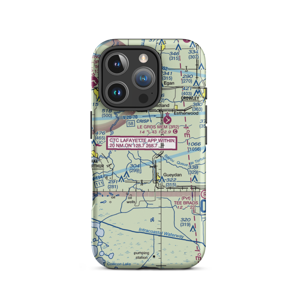 Venissat Airstrip (46LS) VFR Sectional  Tough iPhone Case iPhone 16 Pro model shown
